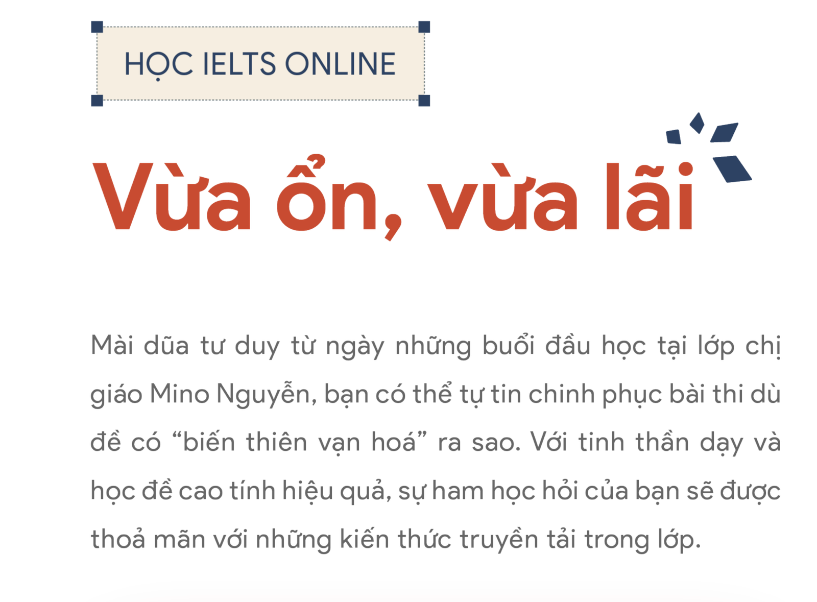 Khoá học IELTS cam kết 100% đạt đầu ra - Xếp lịch ngay - Ưu đãi tới 50% 