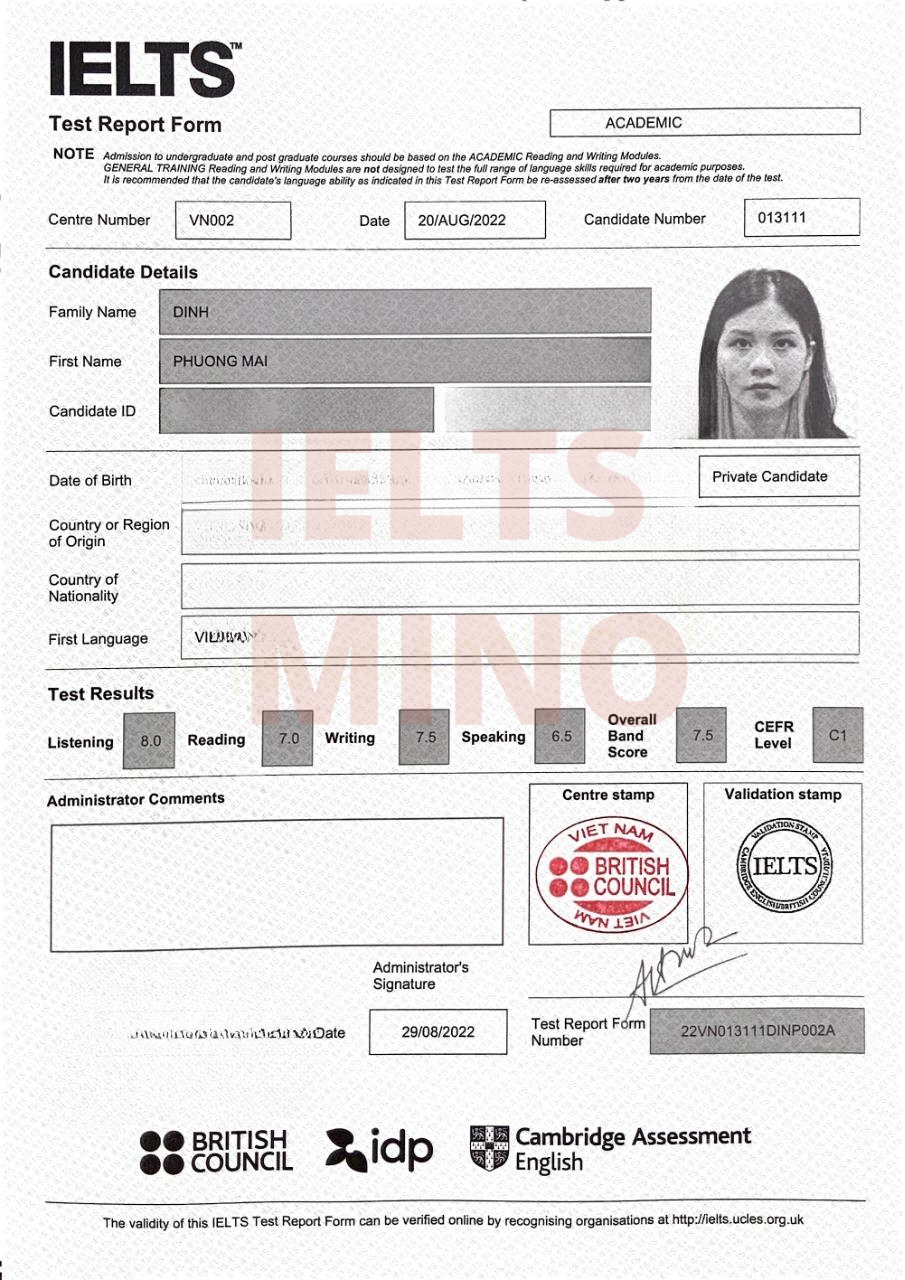 Khoá học IELTS tín Hà Nội - Cam kết đầu ra sau 03 tháng học